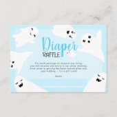 ブルーハロウィーン幽霊おむつラッフルベビーシャワー エンクロージャーカード (正面)