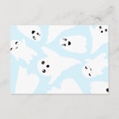 ブルーハロウィーン幽霊おむつラッフルベビーシャワー エンクロージャーカード (裏面)