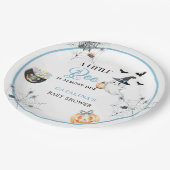 ブルーハロウィーン幽霊ベビーシャワー ペーパープレート (アングル)