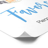 ブルーハロウィーン幽霊リトルブベビーシャワーの好意 ポスター (角)