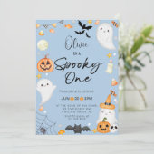 ブルーハロウィーン幽霊1stボーイ誕生日 招待状 (スタンド正面)