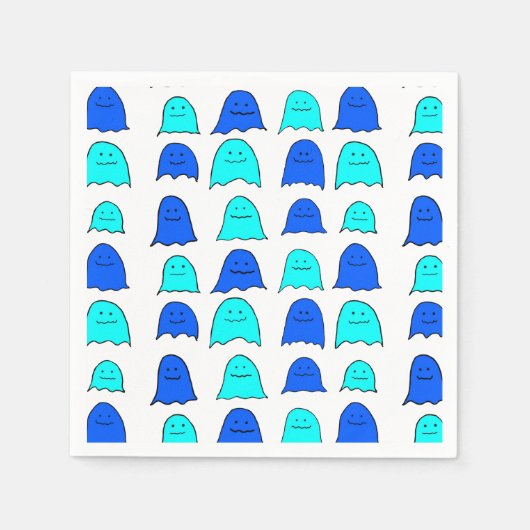 ブルーハロウィーン幽霊 スタンダードカクテルナプキン (正面)