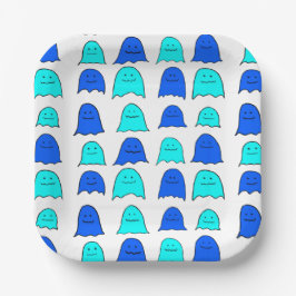 ブルーハロウィーン幽霊 ペーパープレート