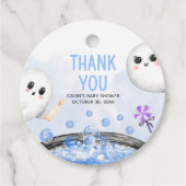 ブルーハロウィーン男の子の赤ちゃんシャワーの周り フェイバータグ (正面)