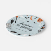 ブルーハロウィーン誕生日パーティーボーイ ペーパープレート (アングル)