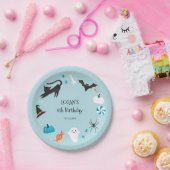 ブルーハロウィーン誕生日パーティー ペーパープレート (パーティー)