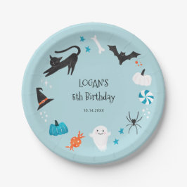 ブルーハロウィーン誕生日パーティー ペーパープレート