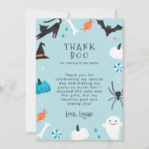 ブルーハロウィーン誕生日パ感謝していーティー サンキューカード