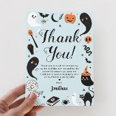 ブルーハロウィーン誕生日写真 サンキューカード