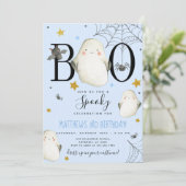 ブルーハロウィーン誕生日招待状 招待状 (スタンド正面)