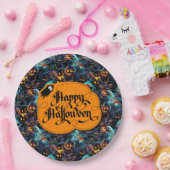 ブルーハロウィーン ペーパープレート (パーティー)