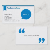 ブルーハロモダンービジネスカード 名刺 (正面/裏面)