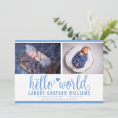 ブルーハロモダンーワールドフォト誕生統計 案内状 (スタンド正面)