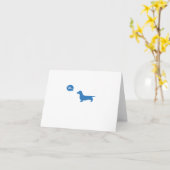 ブルーハロードッグカード カード (黄色い花)