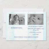 ブルーハローワールドボーイ誕生のお知らせ 案内状 (正面)