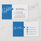 ブルーハロー引用文ソーシャルメディアの名刺 名刺 (正面/裏面)