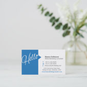 ブルーハロー引用文ソーシャルメディアの名刺 名刺 (スタンド正面)