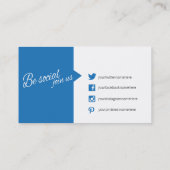 ブルーハロー引用文ソーシャルメディアの名刺 名刺 (裏面)