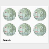 ブルーハワイアンギフトラベルシール ラウンドシール (シート)