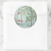 ブルーハワイアンギフトラベルシール ラウンドシール (バッグ)