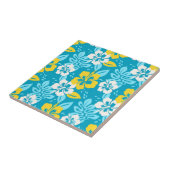 ブルーハワイアンハイビスカスフローラルパターン タイル (側面)