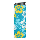 ブルーハワイアンハイビスカスフローラルパターン タンブラー (回転左)