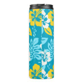 ブルーハワイアンハイビスカスフローラルパターン タンブラー (裏面)