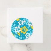 ブルーハワイアンハイビスカスフローラルパターン フェイバータグ (インサイチュ)