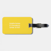 ブルーハワイアンハイビスカスフローラルパターン ラゲッジタグ (裏面横)