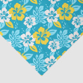 ブルーハワイアンハイビスカスフローラルパターン 薄葉紙 (詳細)
