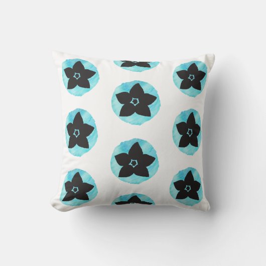 ブルーハワイアンフラワー クッション (正面)