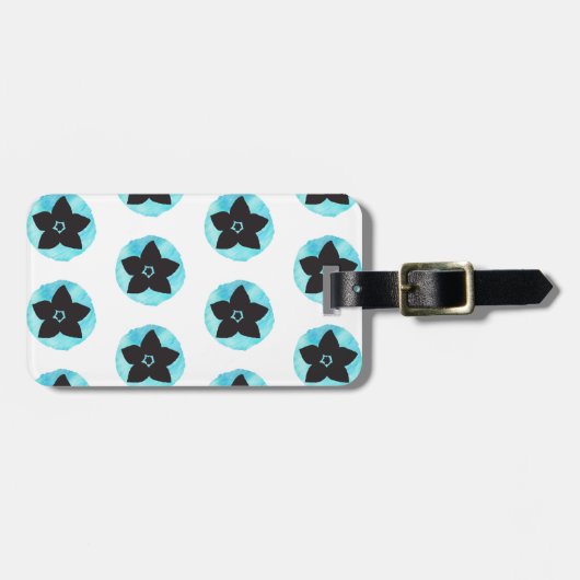 ブルーハワイアンフラワー ラゲッジタグ (正面横)