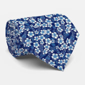 ブルーハワイアンプルメリア花パーソナライズされた ネクタイ (ロール)