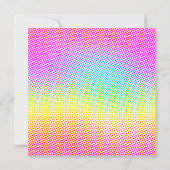 ブルーハワイアンレインボー幾何学誕生日パーティー 招待状 (裏面)