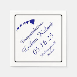 ブルーハワイアン諸島卒業紙ナプキン スタンダードカクテルナプキン