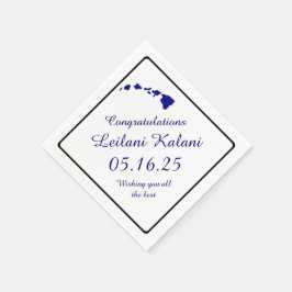 ブルーハワイアン諸島卒業紙ナプキン スタンダードカクテルナプキン