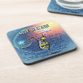 ブルーハワイカクテル(12ドリンクレシピセットの#1) コースター