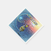 ブルーハワイカクテル(12ドリンクレシピセットの#1) スタンダードカクテルナプキン (角)