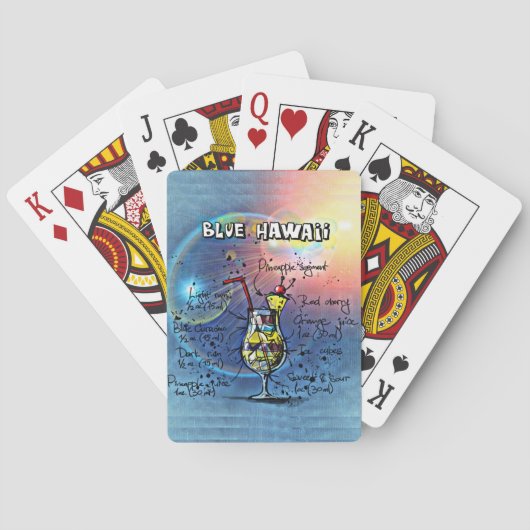 ブルーハワイカクテル(12ドリンクレシピセットの#1) トランプ (裏面)