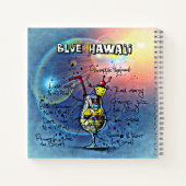 ブルーハワイカクテル(12ドリンクレシピセットの#1) ノートブック (裏面)