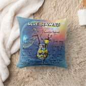 ブルーハワイカクテル (#1 of 12 ドリンクレシピセット) クッション (ブランケット)