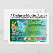 ブルーハワイトロピカルマルチニレシピカードポストカード ポストカード (正面/裏面)