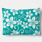 ブルーハワイ模様インティール（緑がかった色） アクセサリーポーチ (裏面)