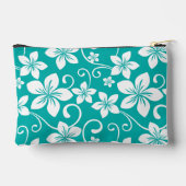ブルーハワイ模様インティール（緑がかった色） アクセサリーポーチ (裏面)