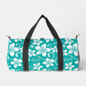 ブルーハワイ模様インティール（緑がかった色） ダッフルバッグ (正面)