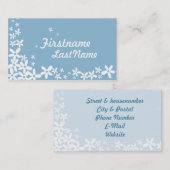 ブルーハワイ花の名刺 名刺 (正面/裏面)