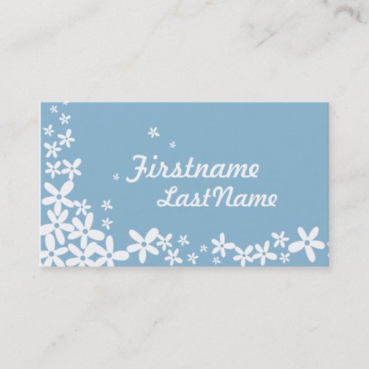 ブルーハワイ花の名刺 名刺 (正面)