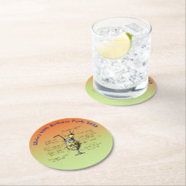 ブルーハワイ誕生日パーティー ラウンドペーパーコースター