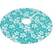 ブルーハワイ(ティール（緑がかった色）) ブラッシュドポリエステルツリースカート (アングル)