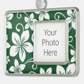ブルーハワイ（フォレストグリーン） シルバープレートフレームオーナメント (左)
